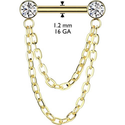Titane Barre Zircone chaîne pendentif Enfoncer - Image 2