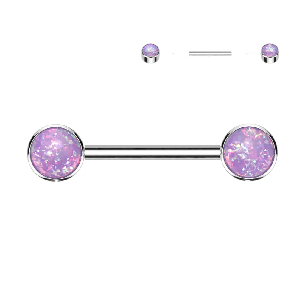 Titane Téton Opale Plate Argent Enfoncer - Image 7