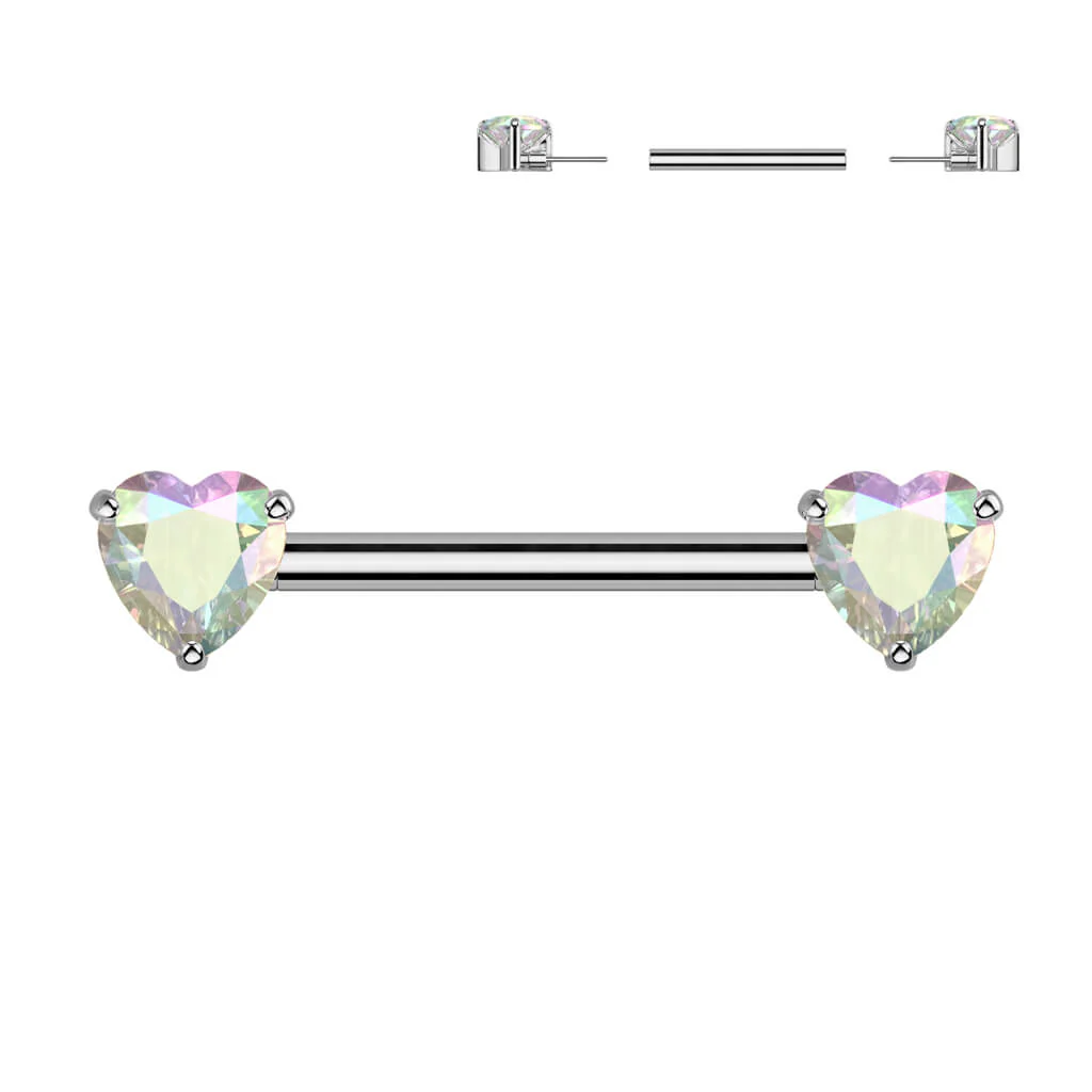 Titane Téton double cœur zircone Enfoncer - Image 7