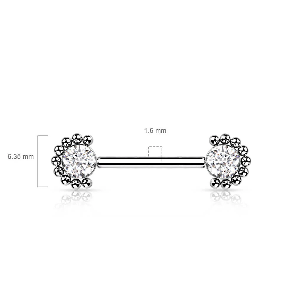Titane Téton Zircone Opale Argent Enfoncer - Image 3
