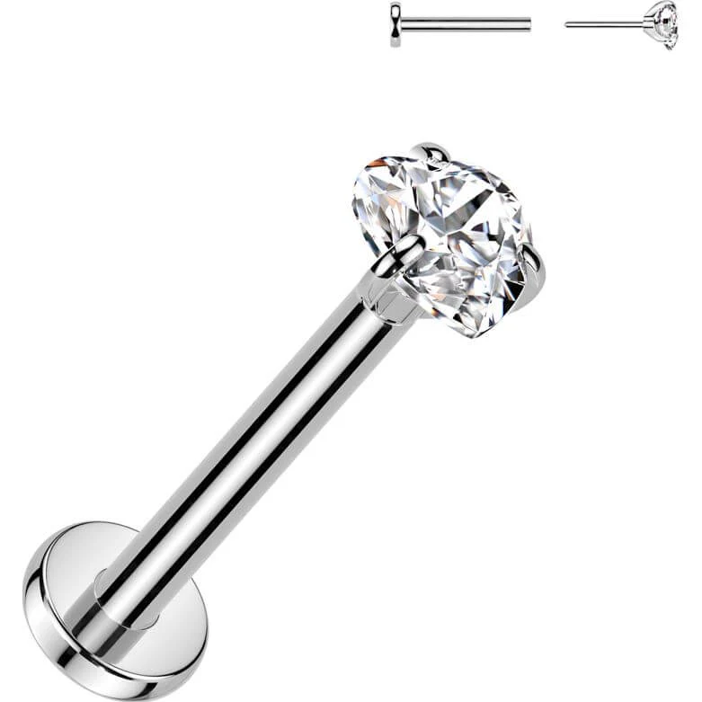 Titane Labret cœur zircone Enfoncer - Image 4