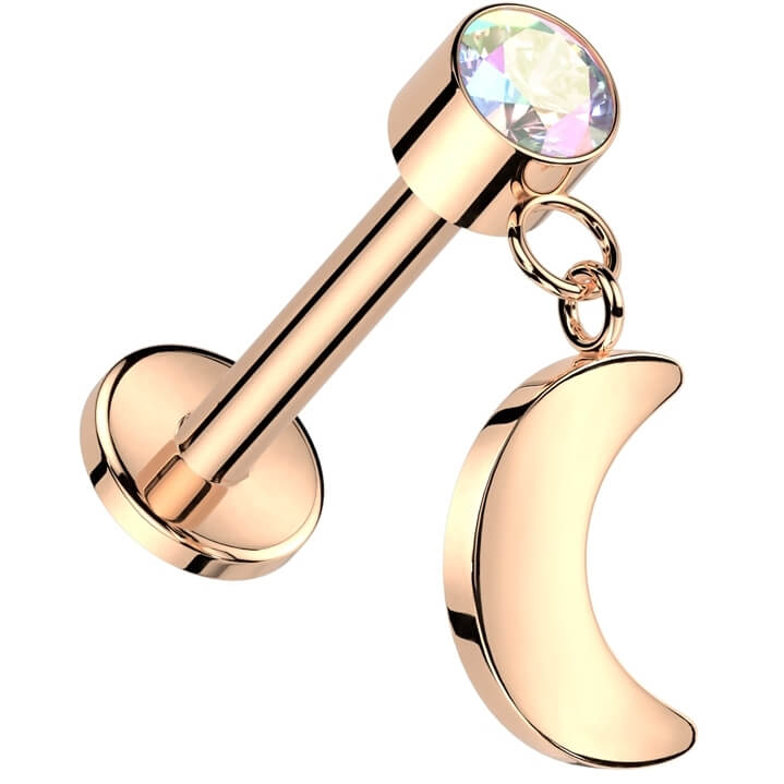 Titane Labret Lune Zircone Serti Clos Enfoncer - Image 5