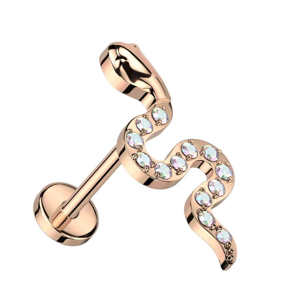 Titane Labret Serpent Zircone Enfoncer - Image 5