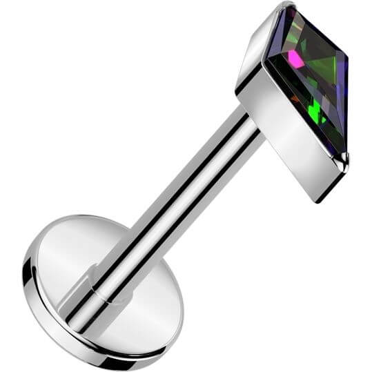 Titane Labret pierre naturelle zirconite opale taillée en diamant Enfoncer - Image 10