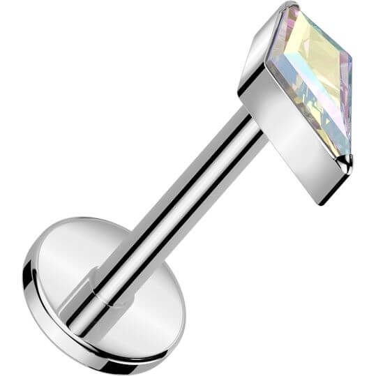 Titane Labret pierre naturelle zirconite opale taillée en diamant Enfoncer - Image 9