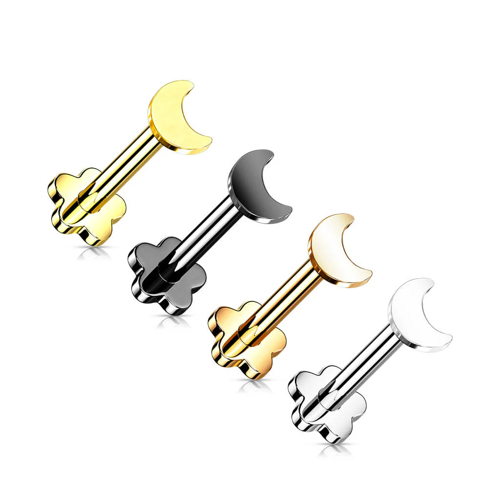 Titane Labret Lune Base Fleur Enfoncer - Image 5