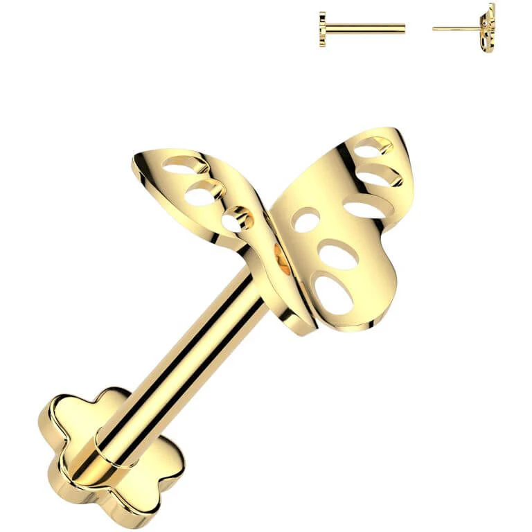 Titane Labret papillon Enfoncer - Image 3