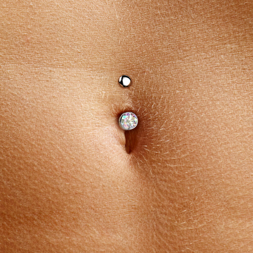 Titane Piercing Nombril Zircone Serti Clos Enfoncer - Image 5
