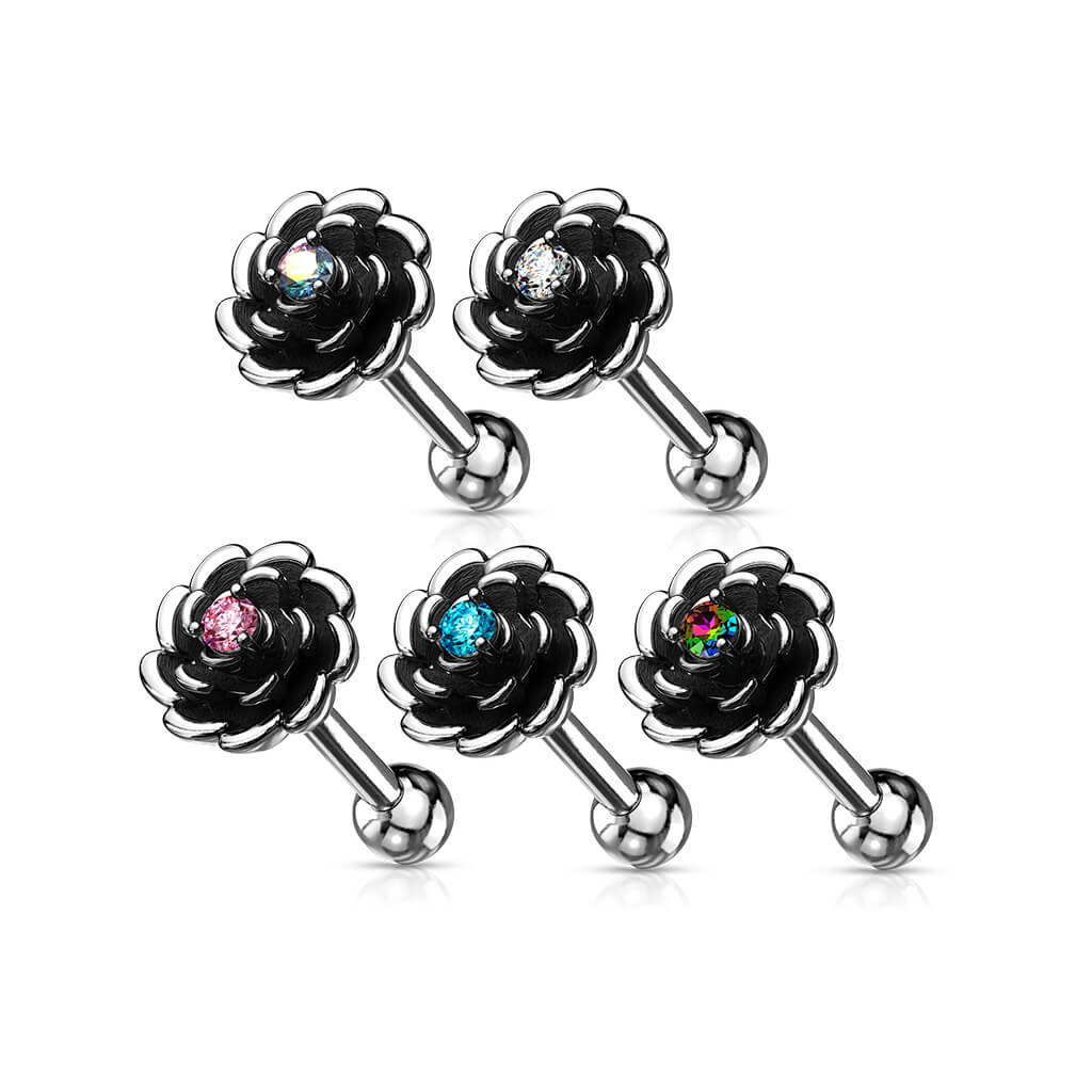 Barre Fleur Zircone Argent - Image 5