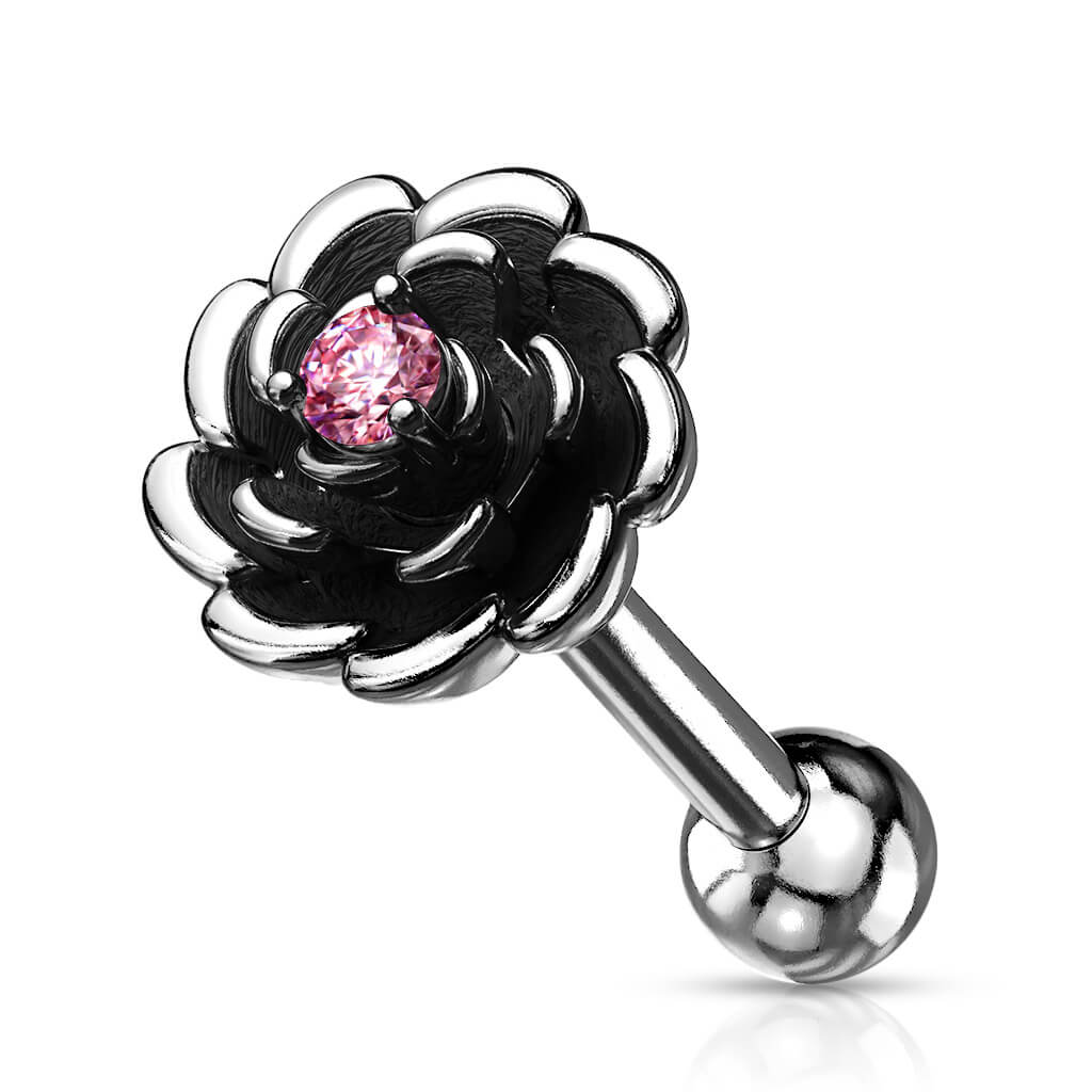Barre Fleur Zircone Argent - Image 6
