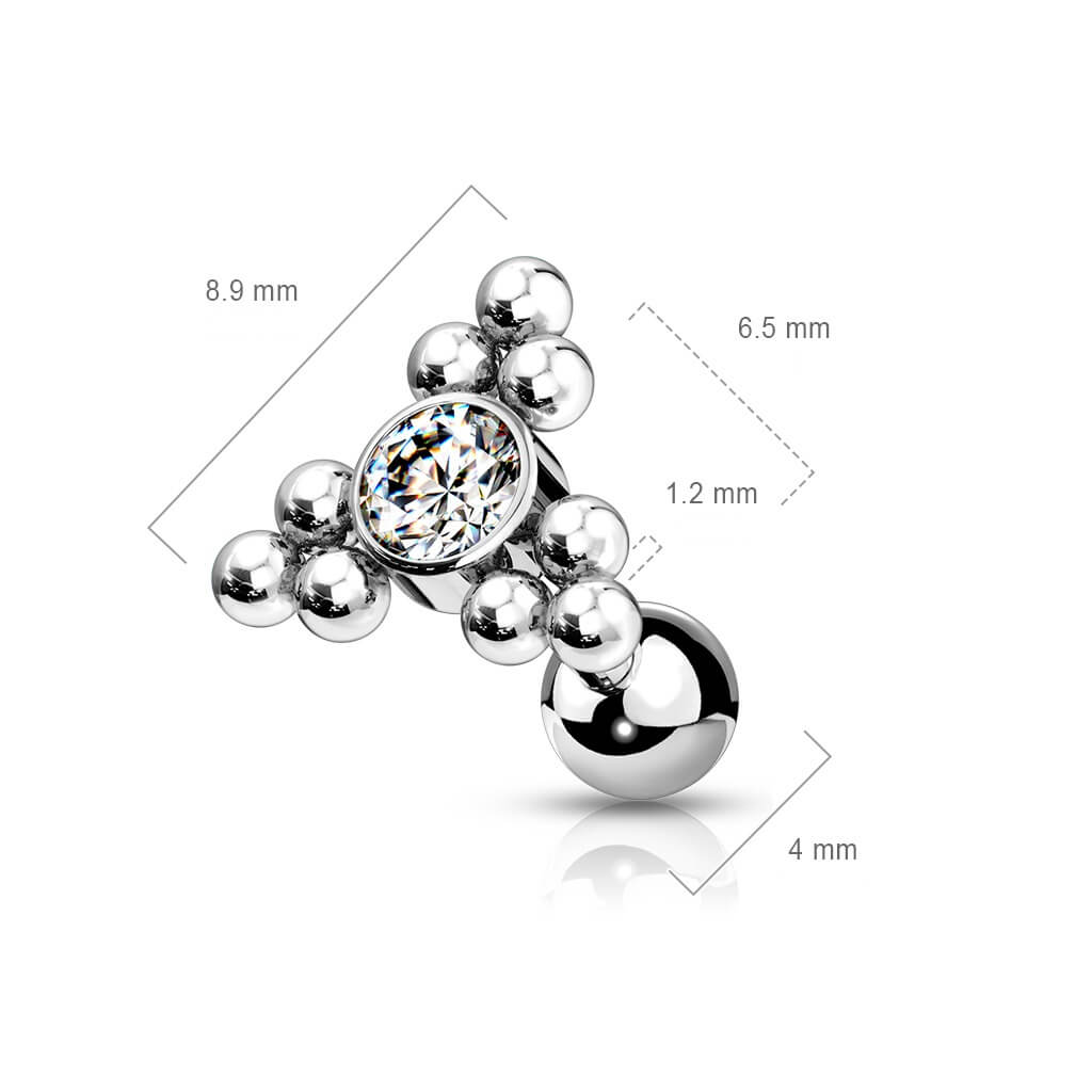 Barre Triangles Zircone - Image 3