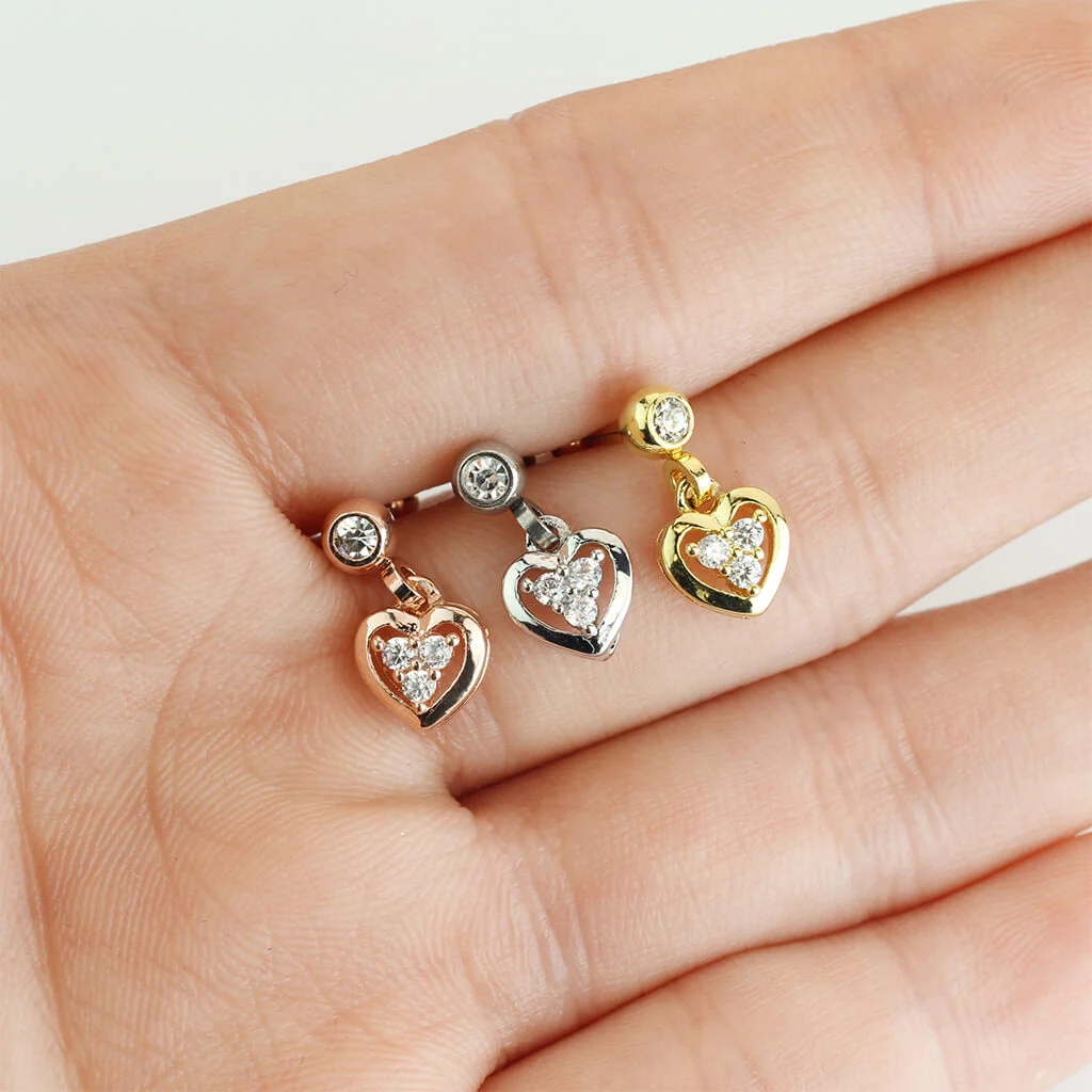 Barre Pendentif Cœur Zircone - Image 5