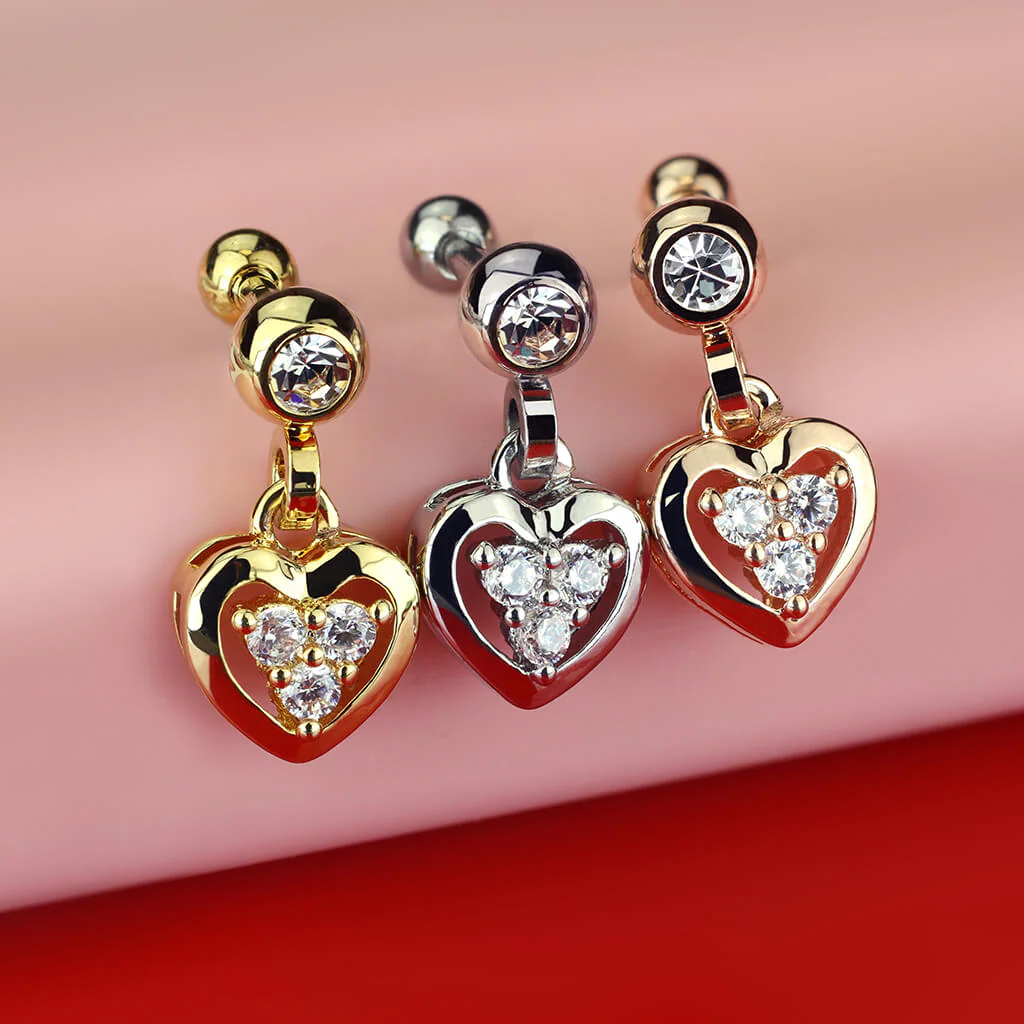Barre Pendentif Cœur Zircone - Image 6