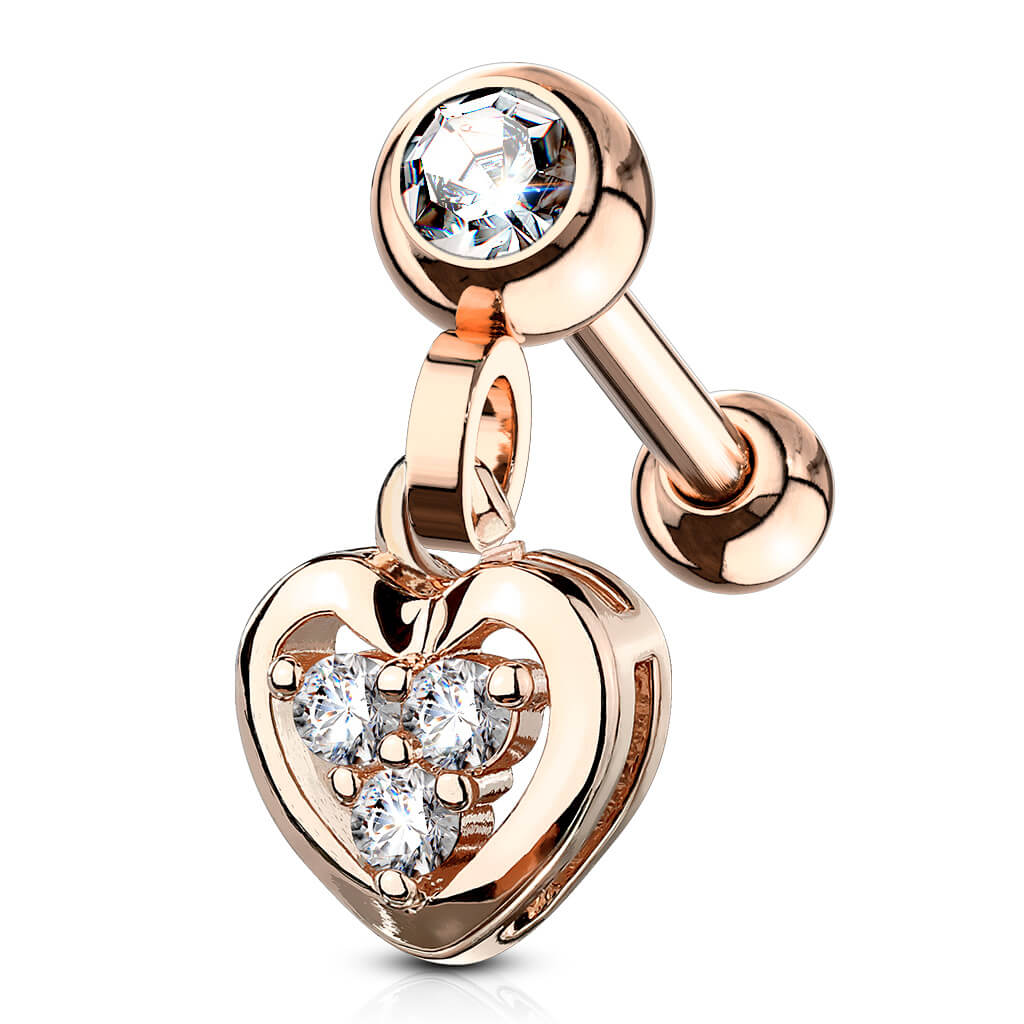 Barre Pendentif Cœur Zircone - Image 7