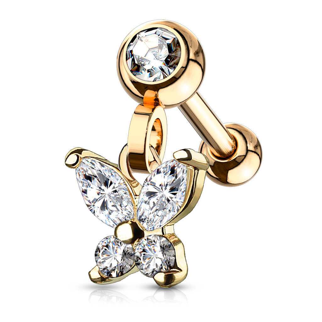 Barre Pendentif Papillon Zircone - Image 8