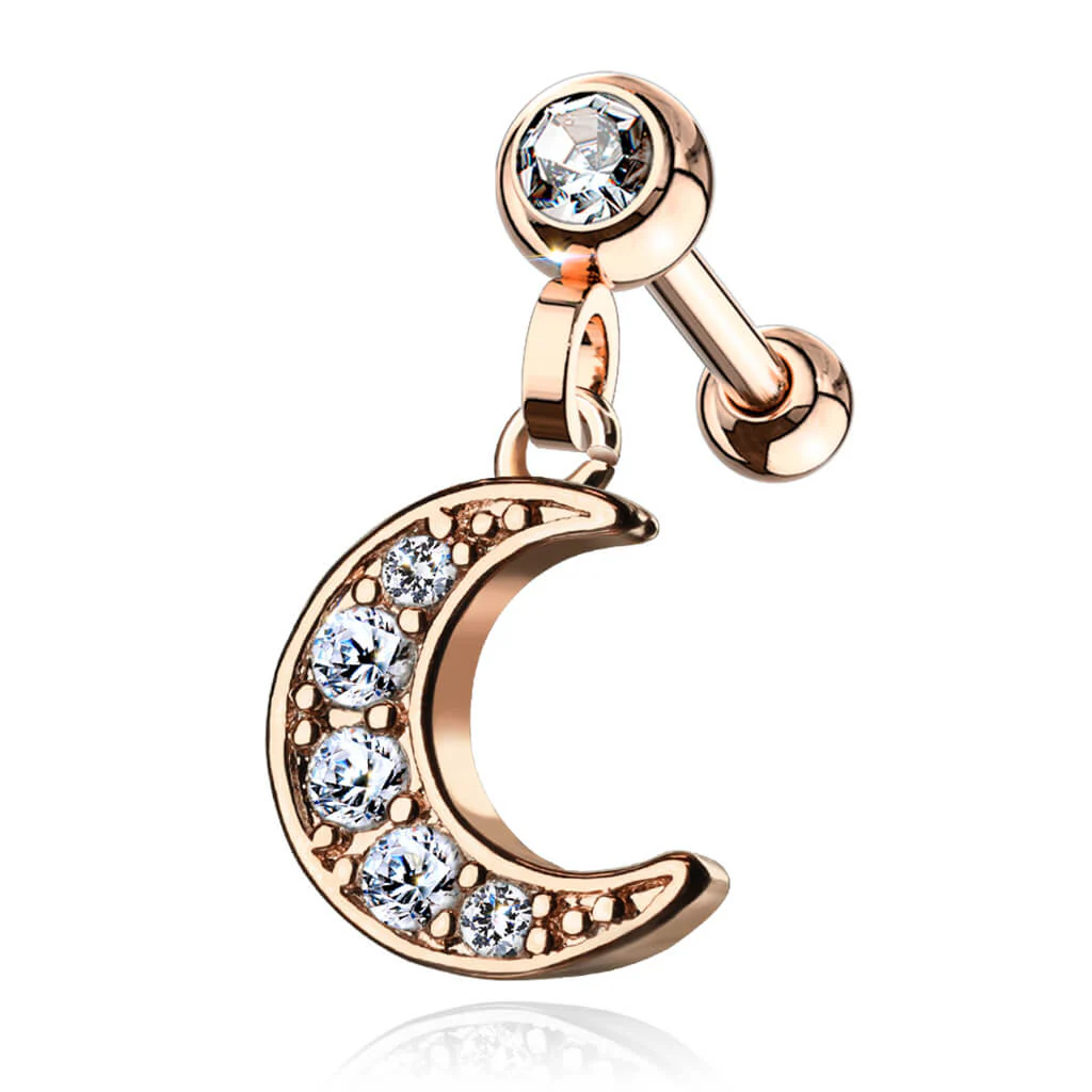 Barre Pendentif Lune Zircone - Image 8