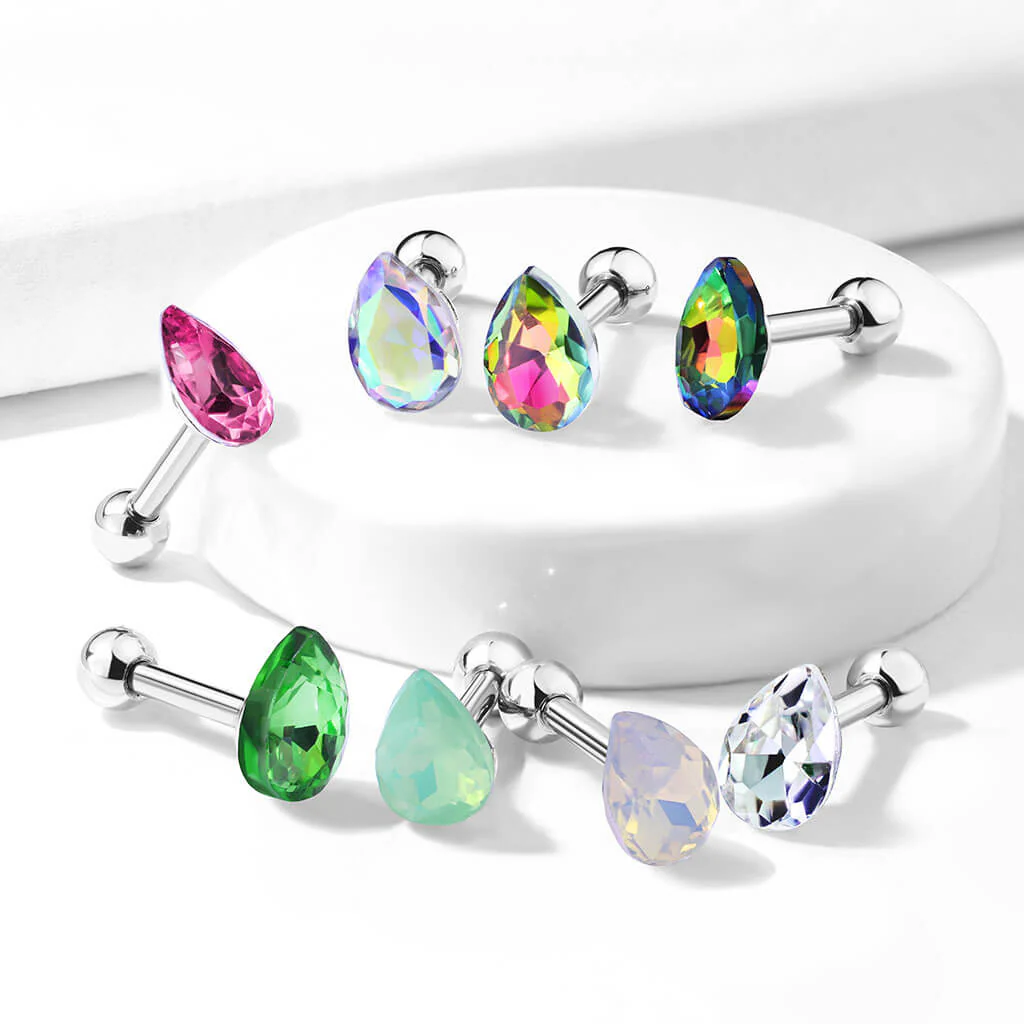 Barre Zircone Goutte Argent - Image 7