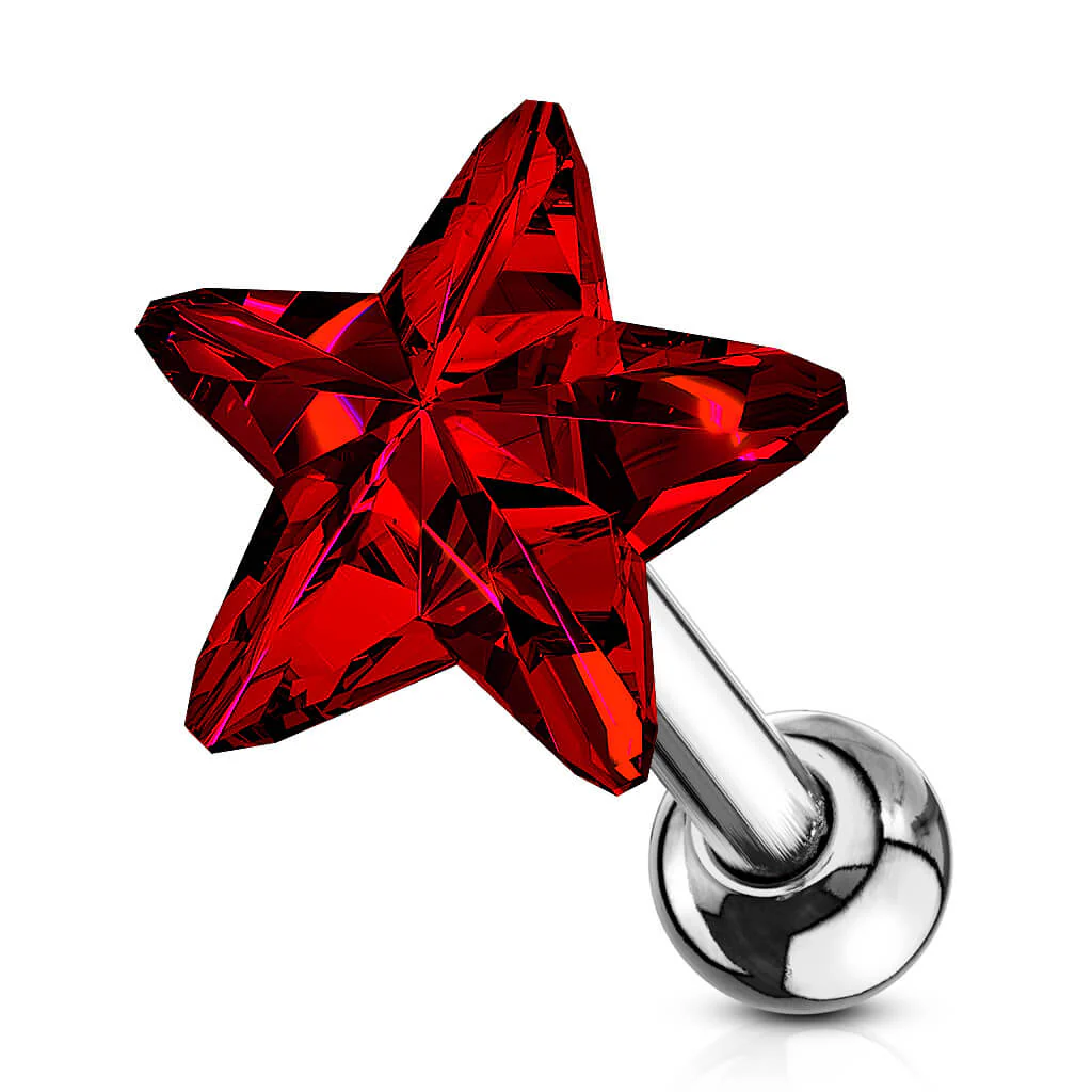 Barre Étoile Zircone Argent - Image 9