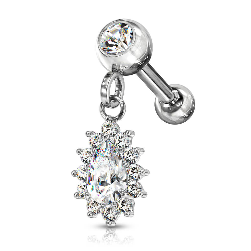 Barre Pendentif Zircone Poire - Image 2
