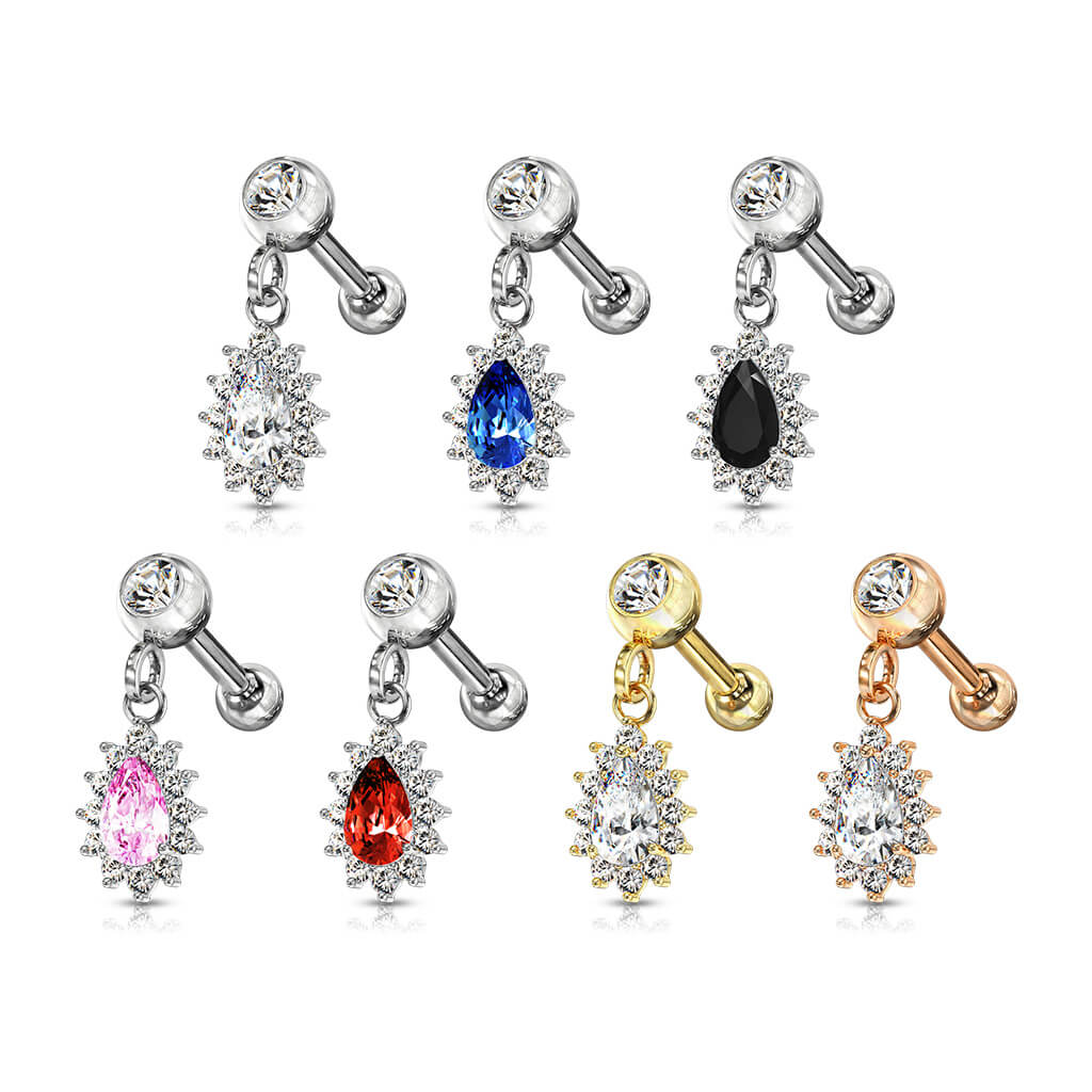 Barre Pendentif Zircone Poire - Image 5