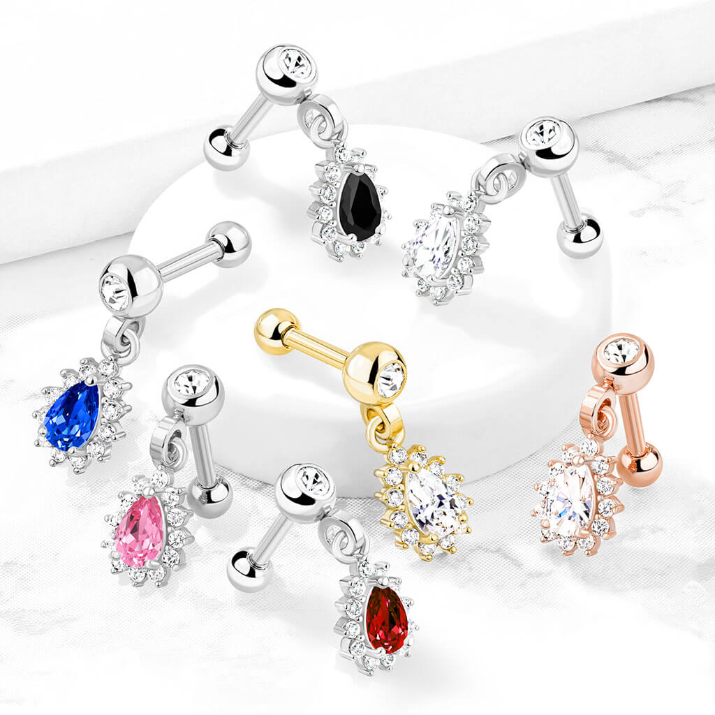 Barre Pendentif Zircone Poire - Image 7