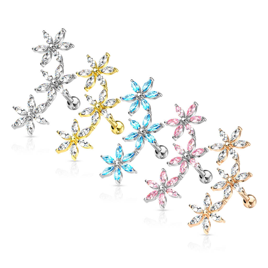 Barre 3 Fleurs Zircone - Image 5