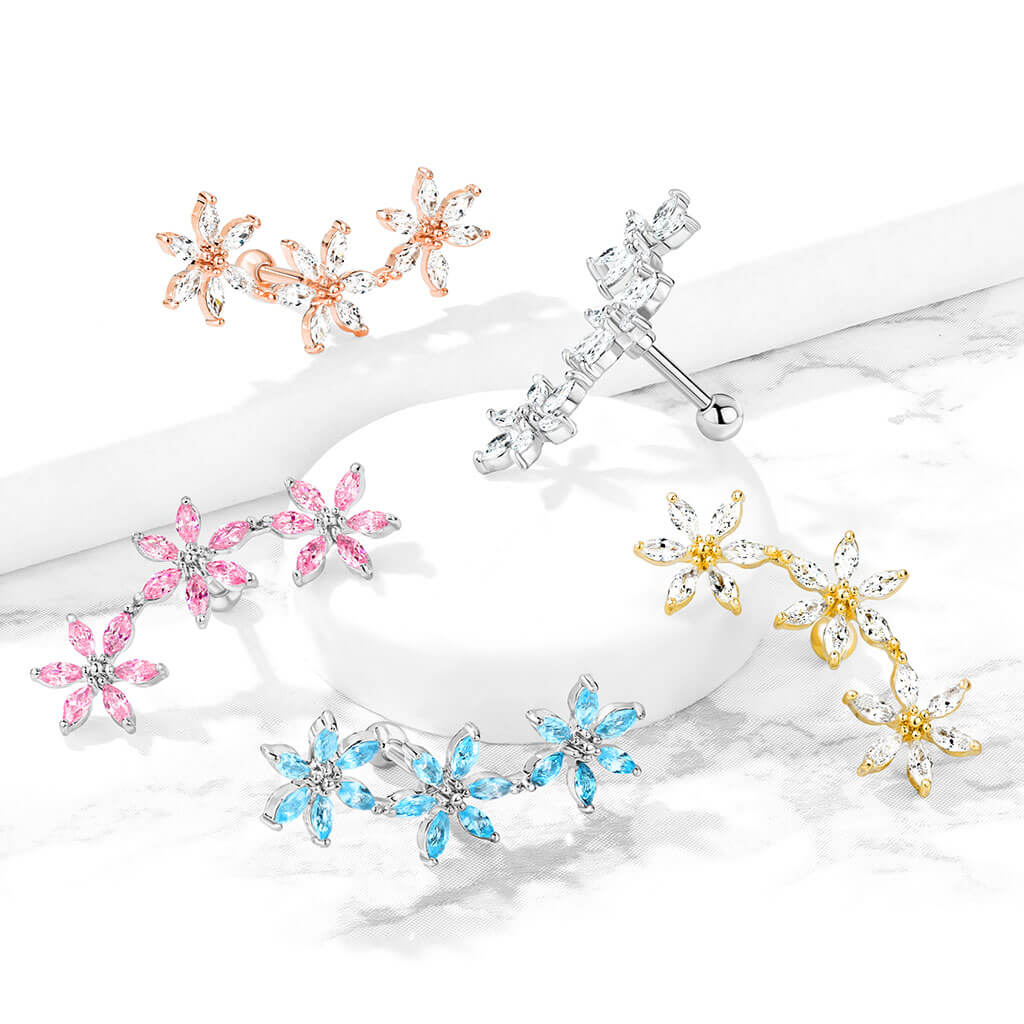 Barre 3 Fleurs Zircone - Image 9