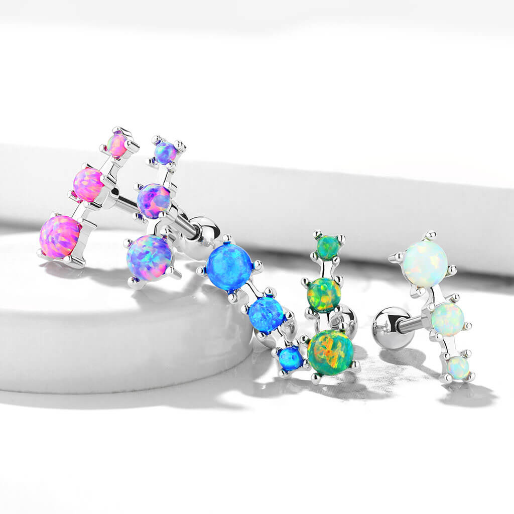 Barre 3 Opales Argent - Image 5