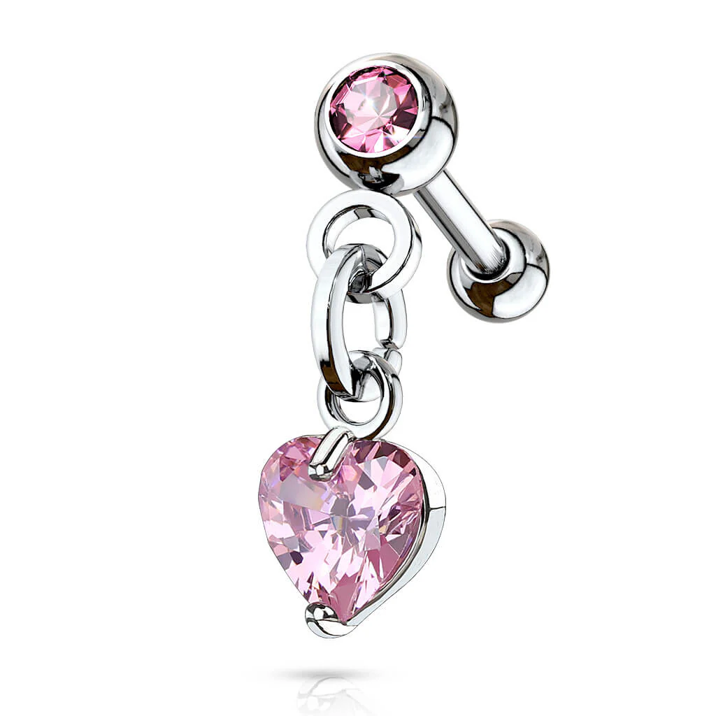Barre Pendentif Cœur Zircone - Image 6