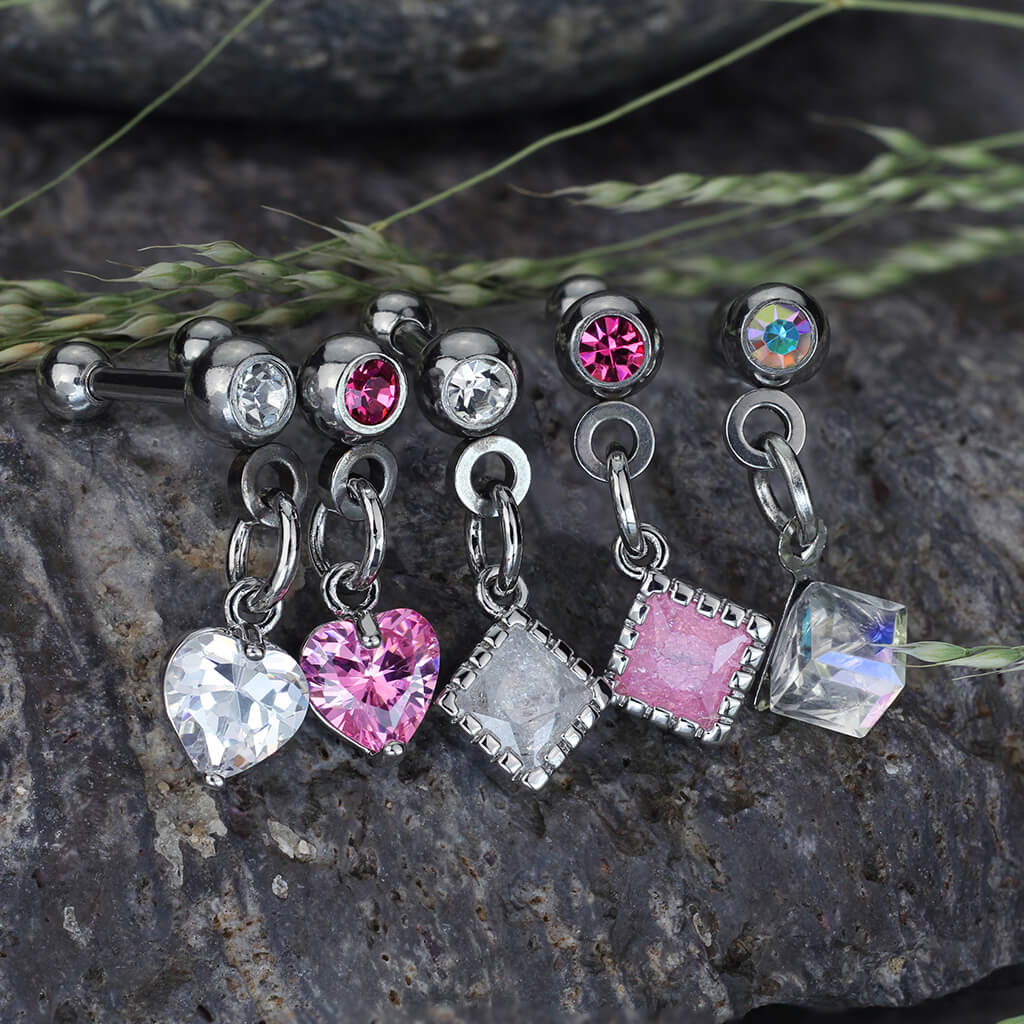 Barre Pendentif Cœur Zircone - Image 8