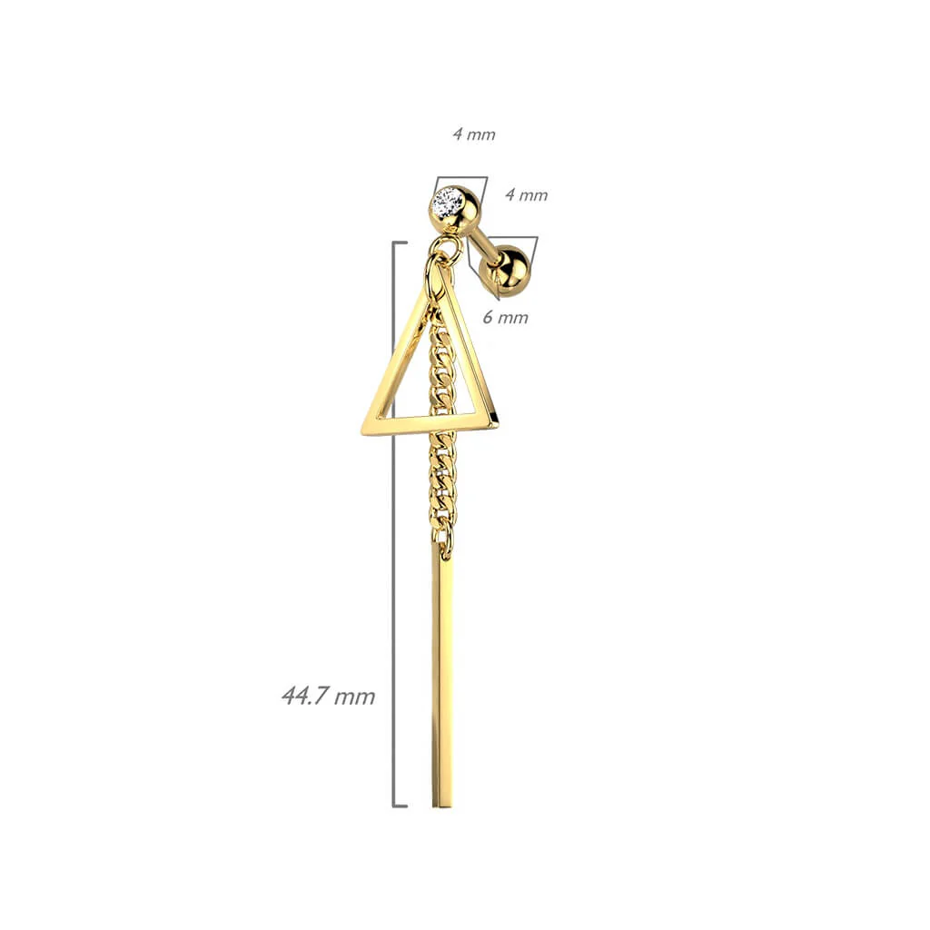 Barre Pendentif Triangle Zircone - Image 3