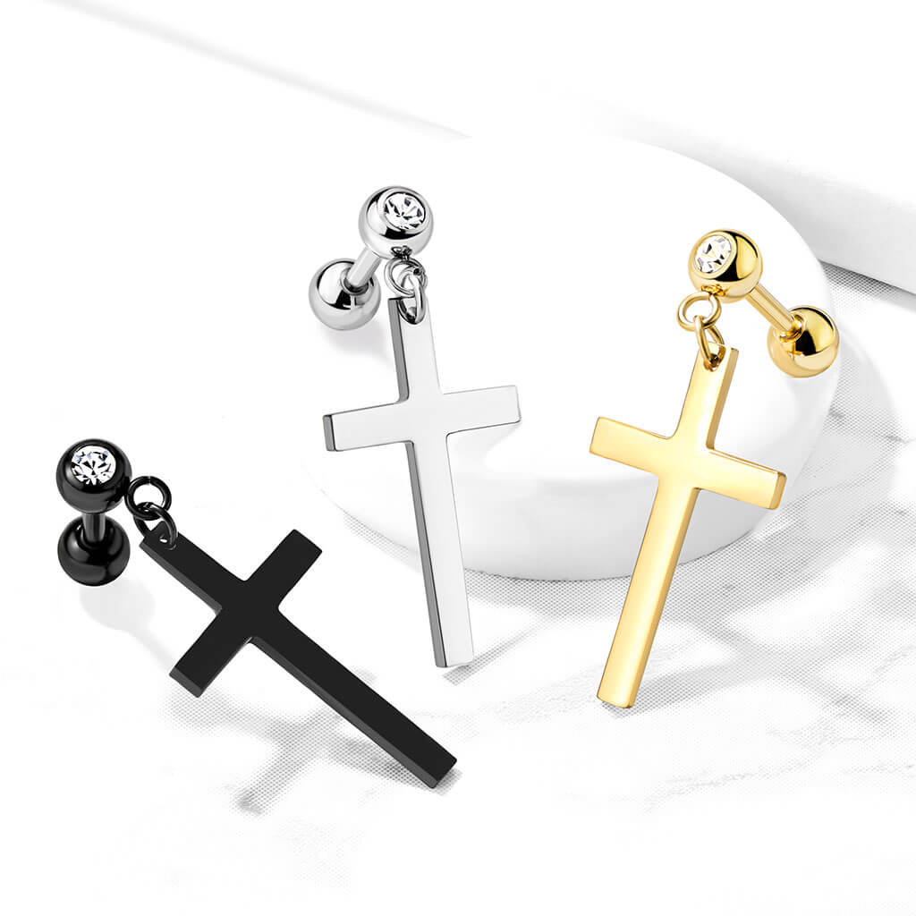 Barre Pendentif Croix Zircone - Image 7