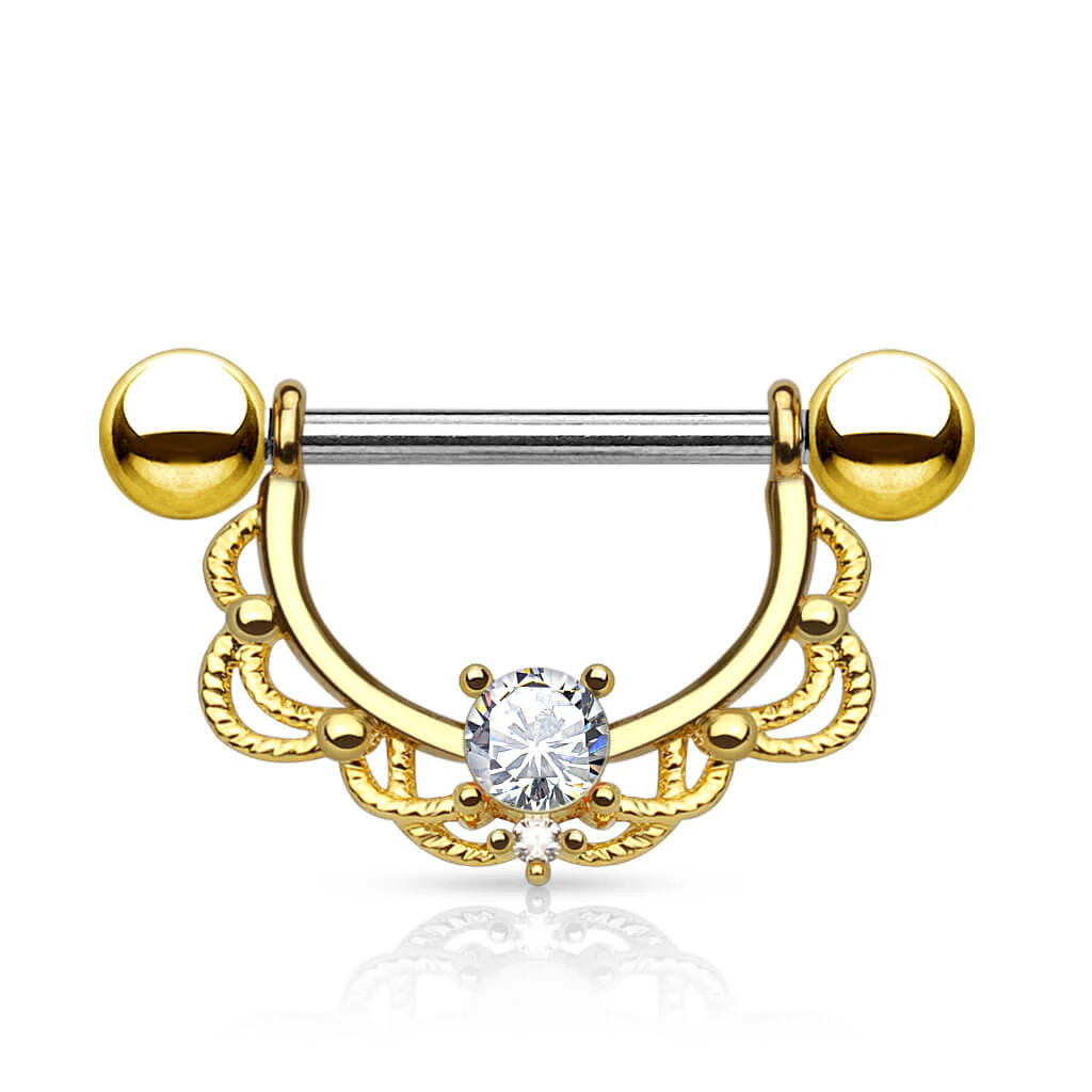 Téton Pendentif Couronne Zircone - Image 2