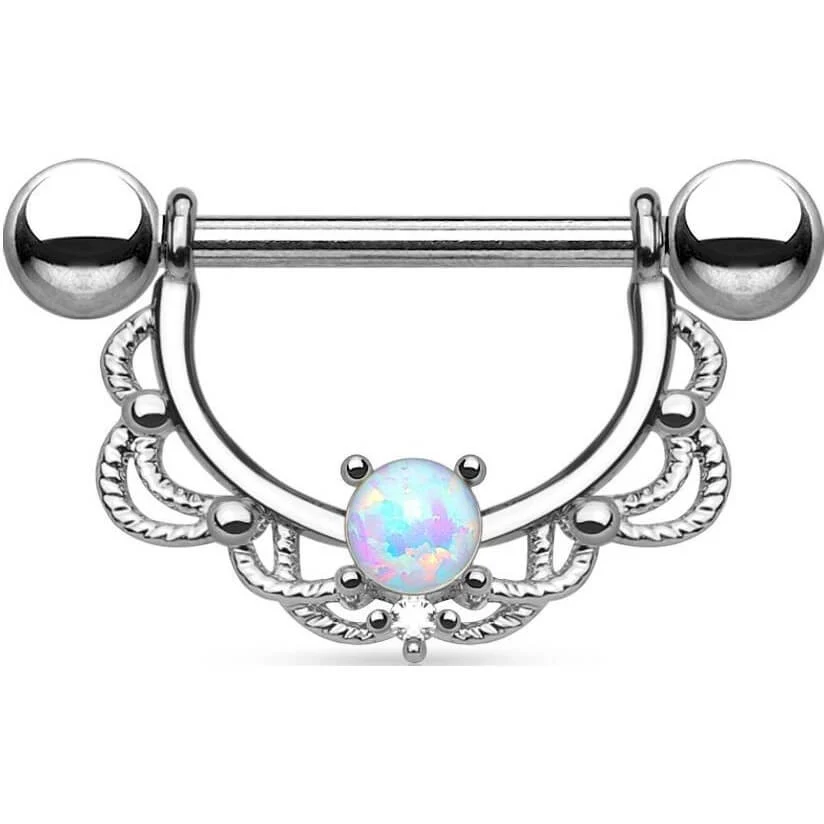 Téton Pendentif Couronne Opale