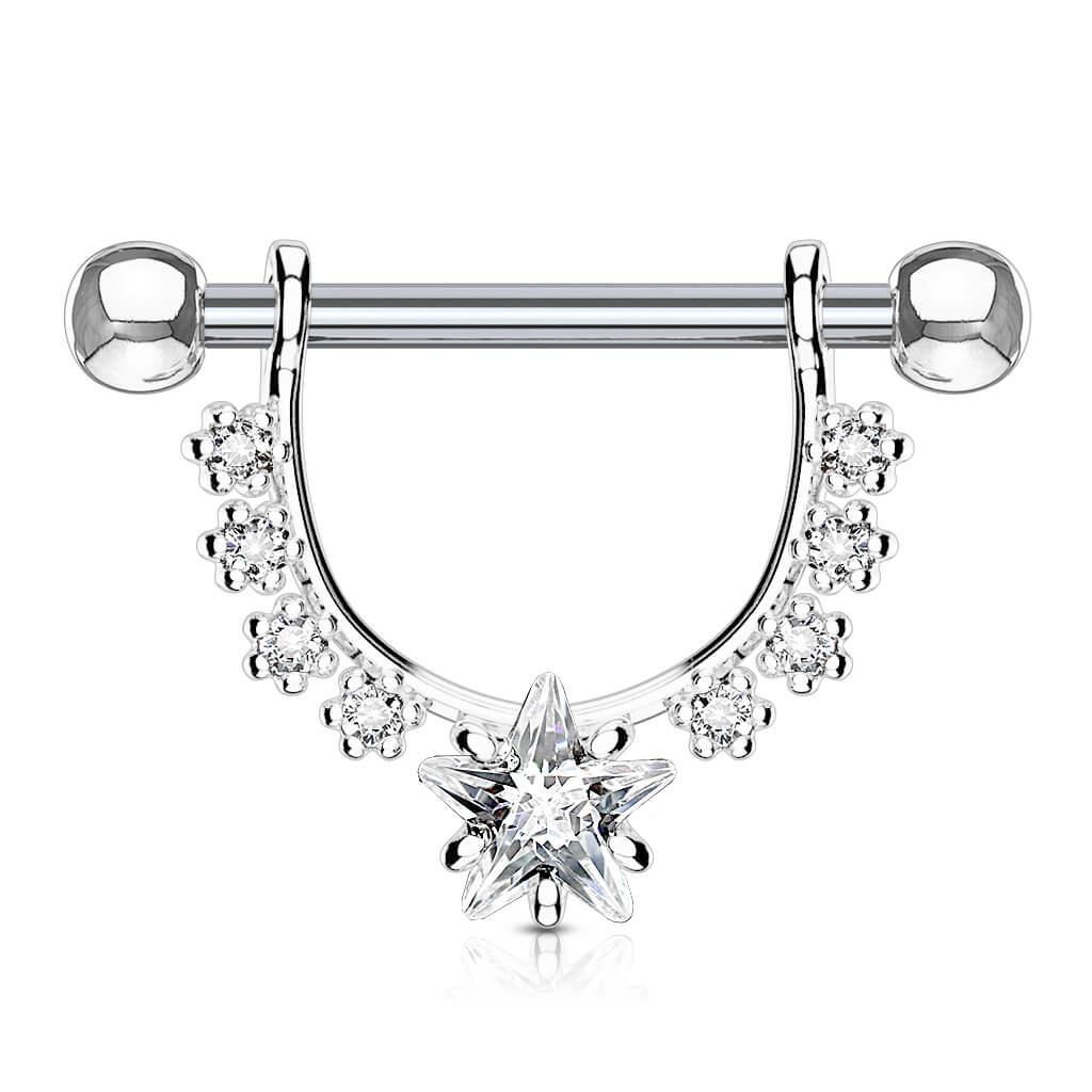 Téton Pendentif Couronne Étoile Zircone - Image 2