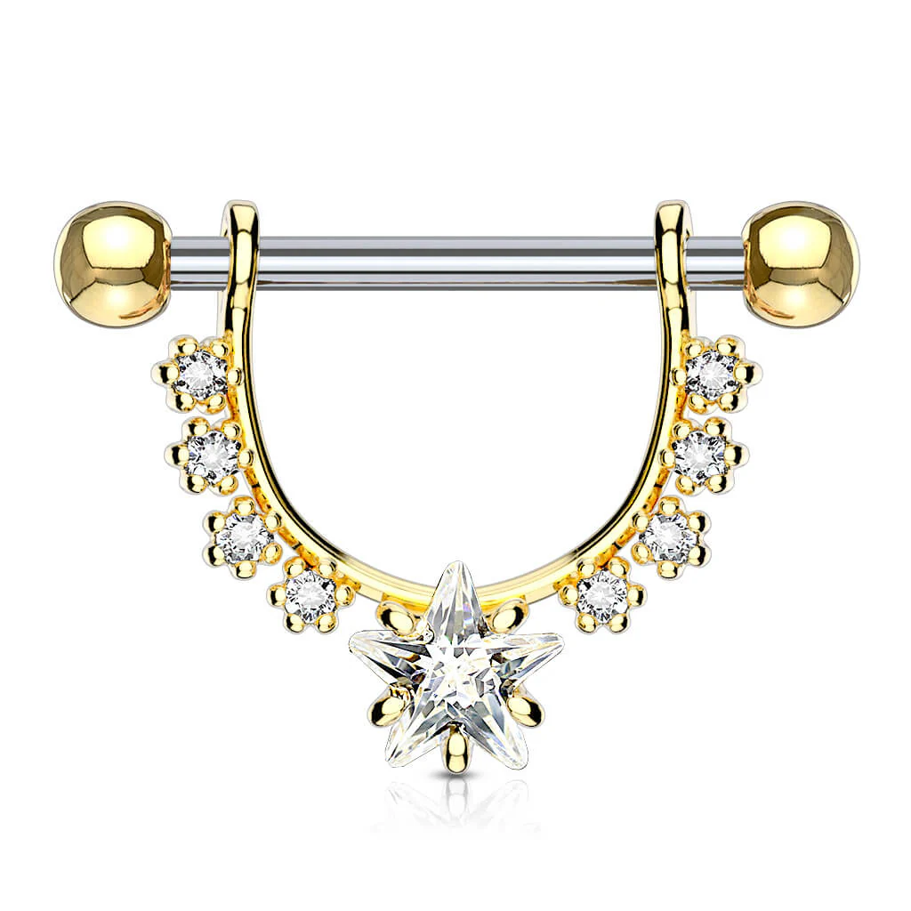 Téton Pendentif Couronne Étoile Zircone - Image 4
