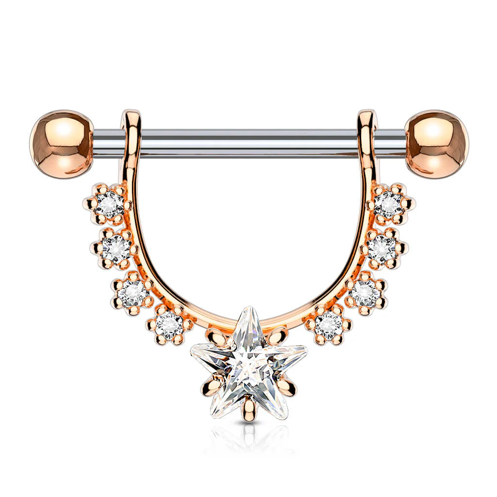 Téton Pendentif Couronne Étoile Zircone - Image 5