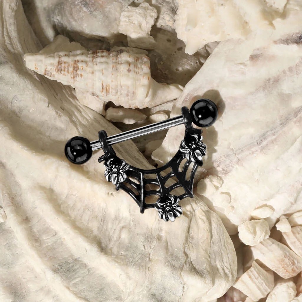 Téton Pendentif Toile d´Araignée Noir - Image 3