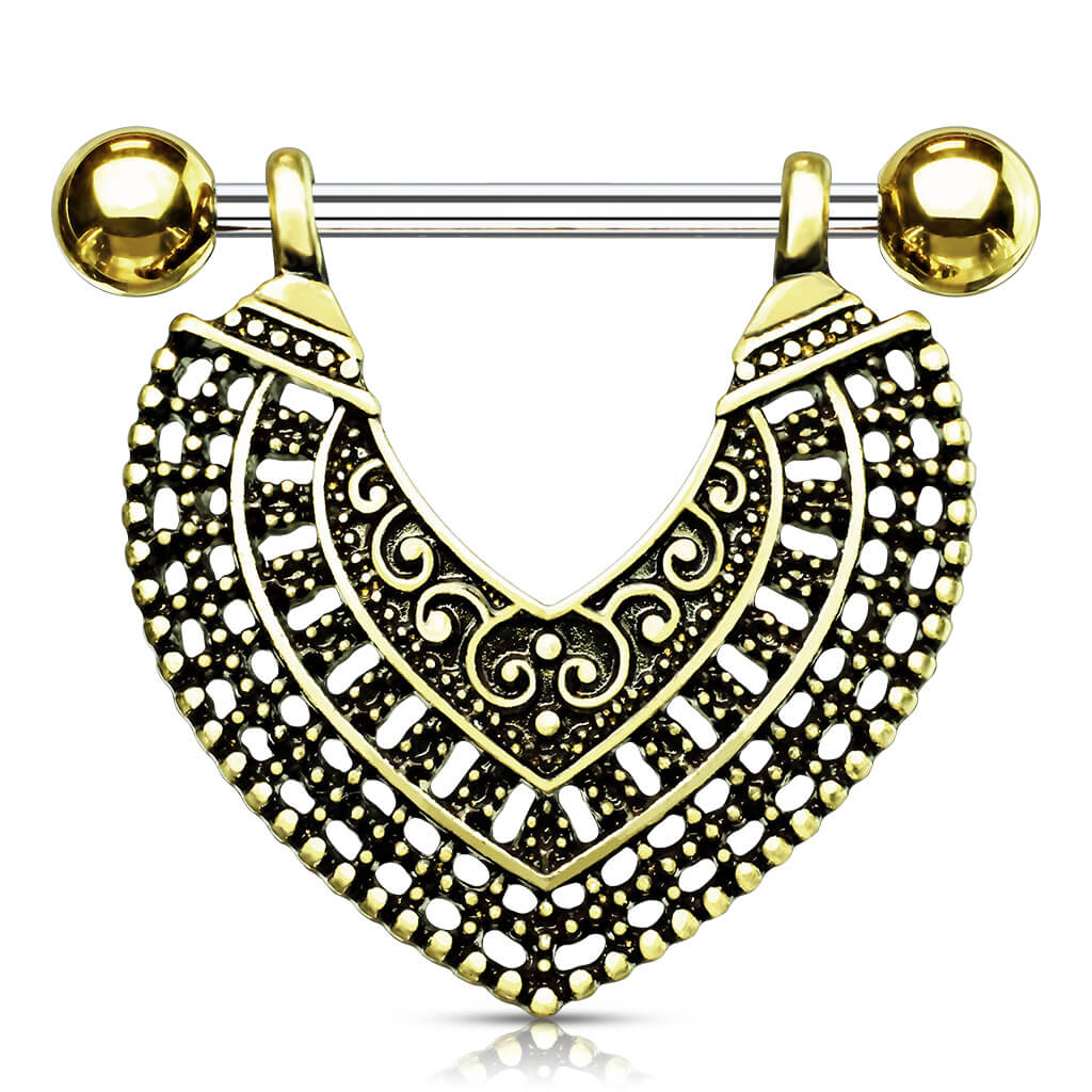 Téton Pendentif Cœur Or Argent - Image 2