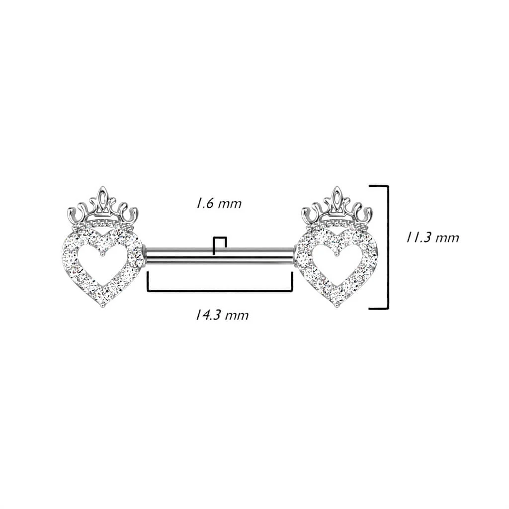 Téton Cœur Couronne Zircone - Image 3