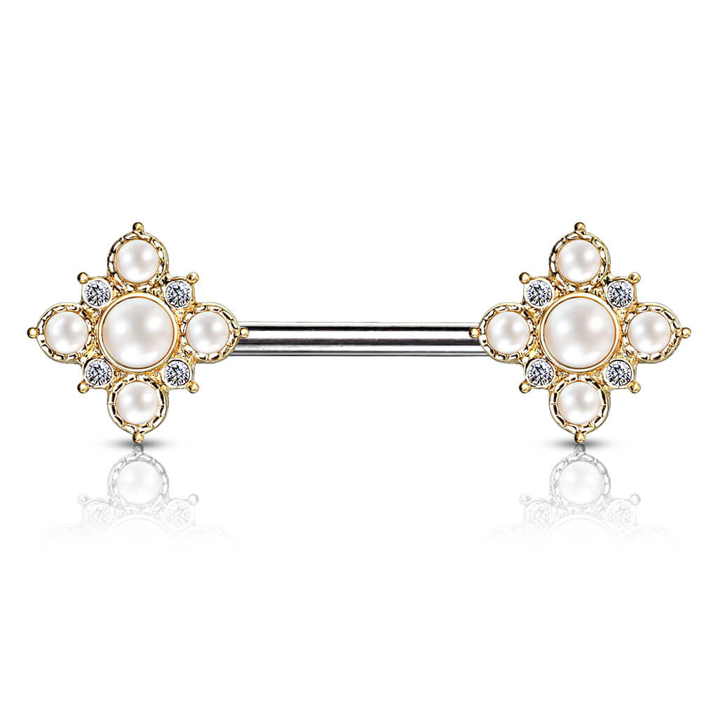 Téton Fleur Perle Zircone - Image 2