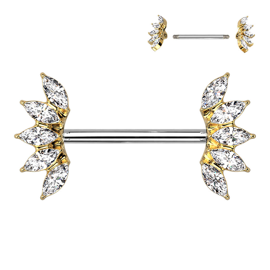 Téton 5 Marquises Zircones Cubique Argent - Image 6