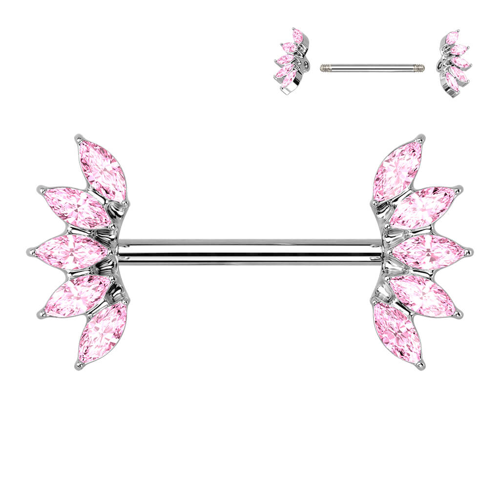 Téton 5 Marquises Zircones Cubique Argent - Image 8