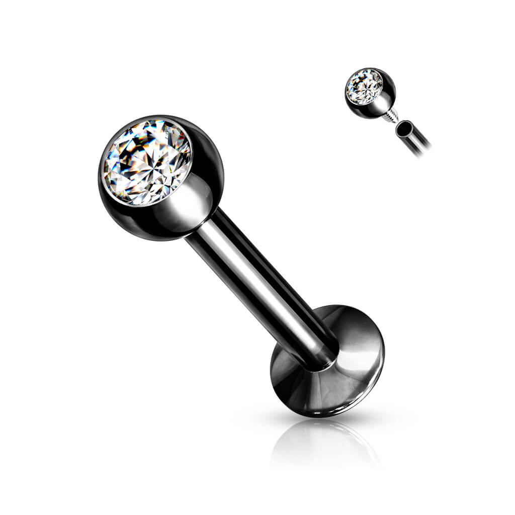 Labret Bille Zircone Filetage Interne - Image 6