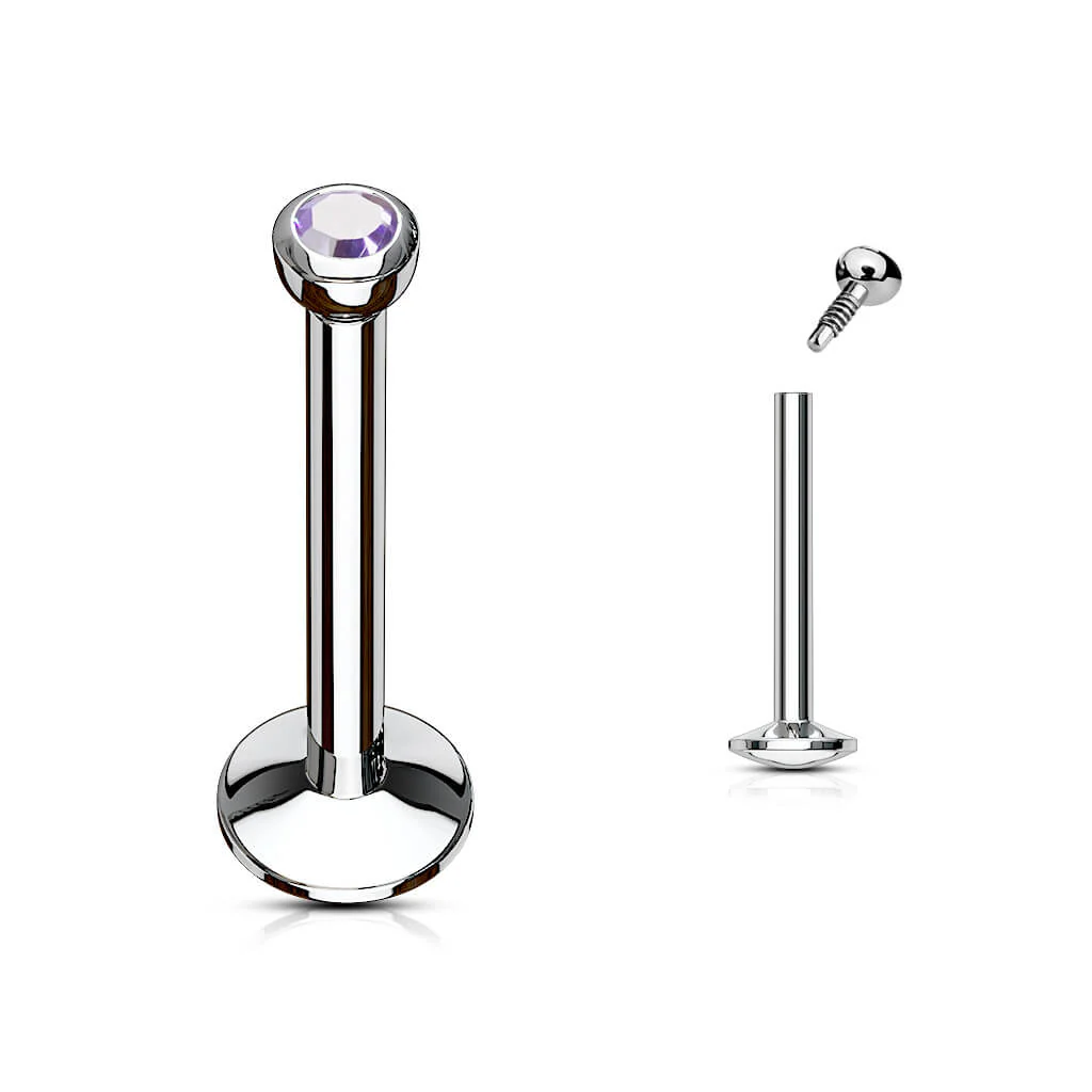 Labret Bille Zircone Filetage Interne - Image 13