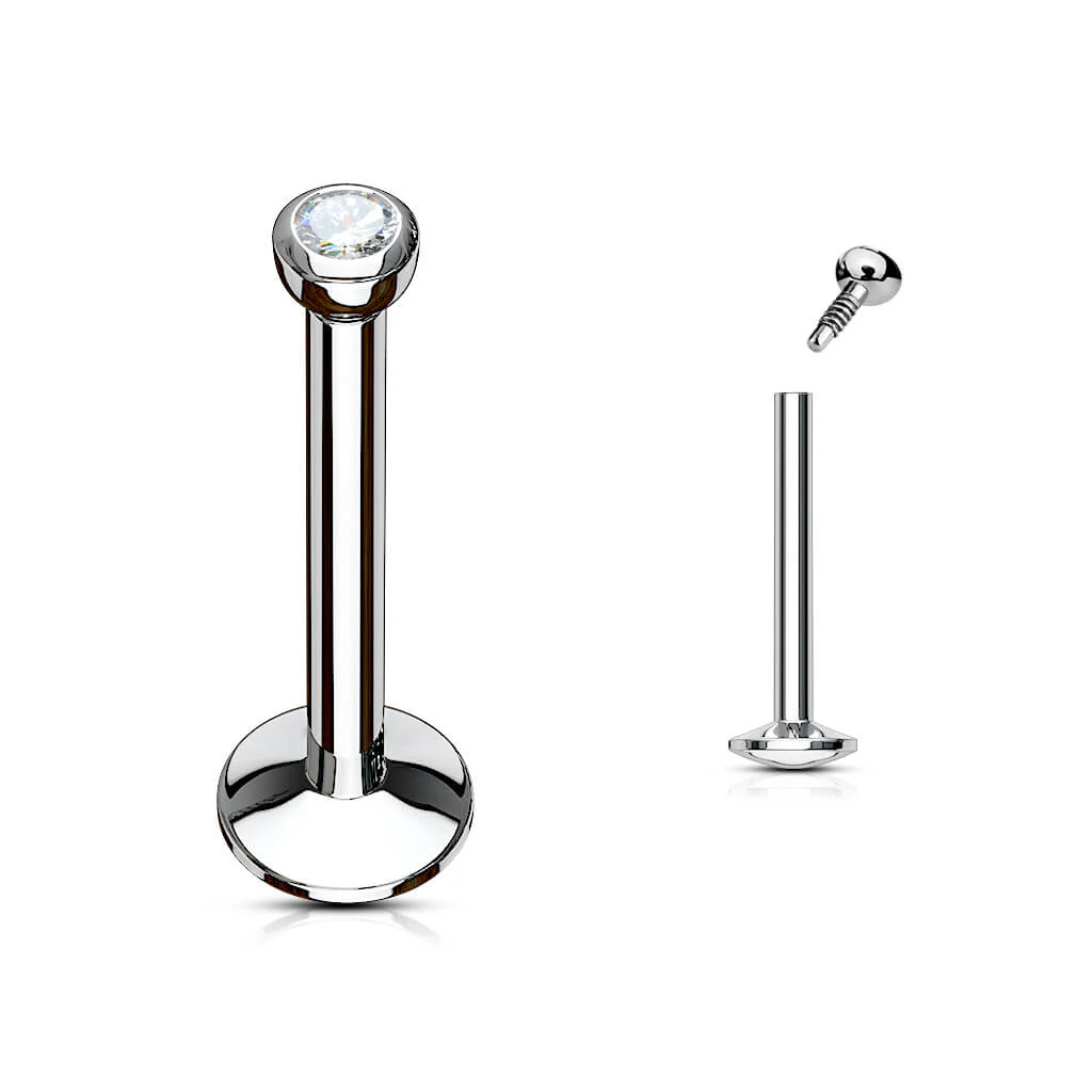 Labret Bille Zircone Filetage Interne - Image 2