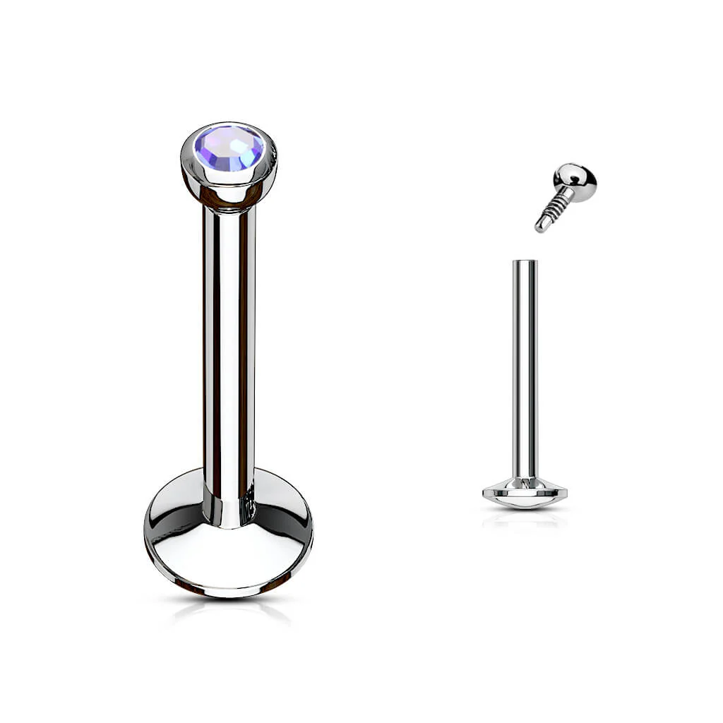 Labret Bille Zircone Filetage Interne - Image 5