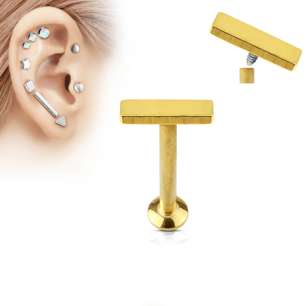 Labret Barre Plate Filetage Interne - Image 2