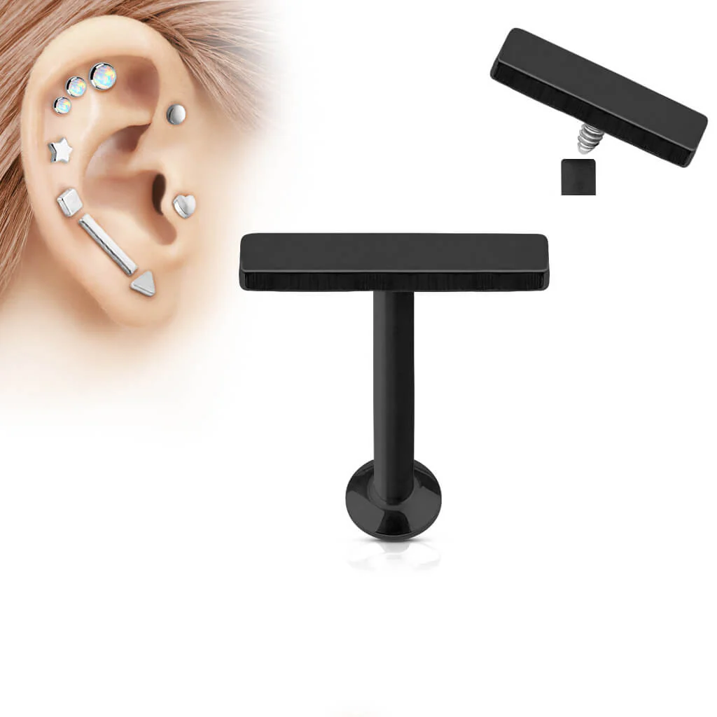 Labret Barre Plate Filetage Interne - Image 2