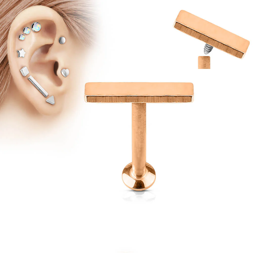 Labret Barre Plate Filetage Interne - Image 3